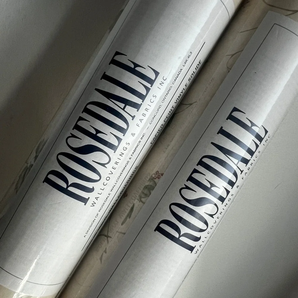 Rosedale Vinyl Wallpaper 2 Rolls Green Vine Floral VC142-1 Lot 16592